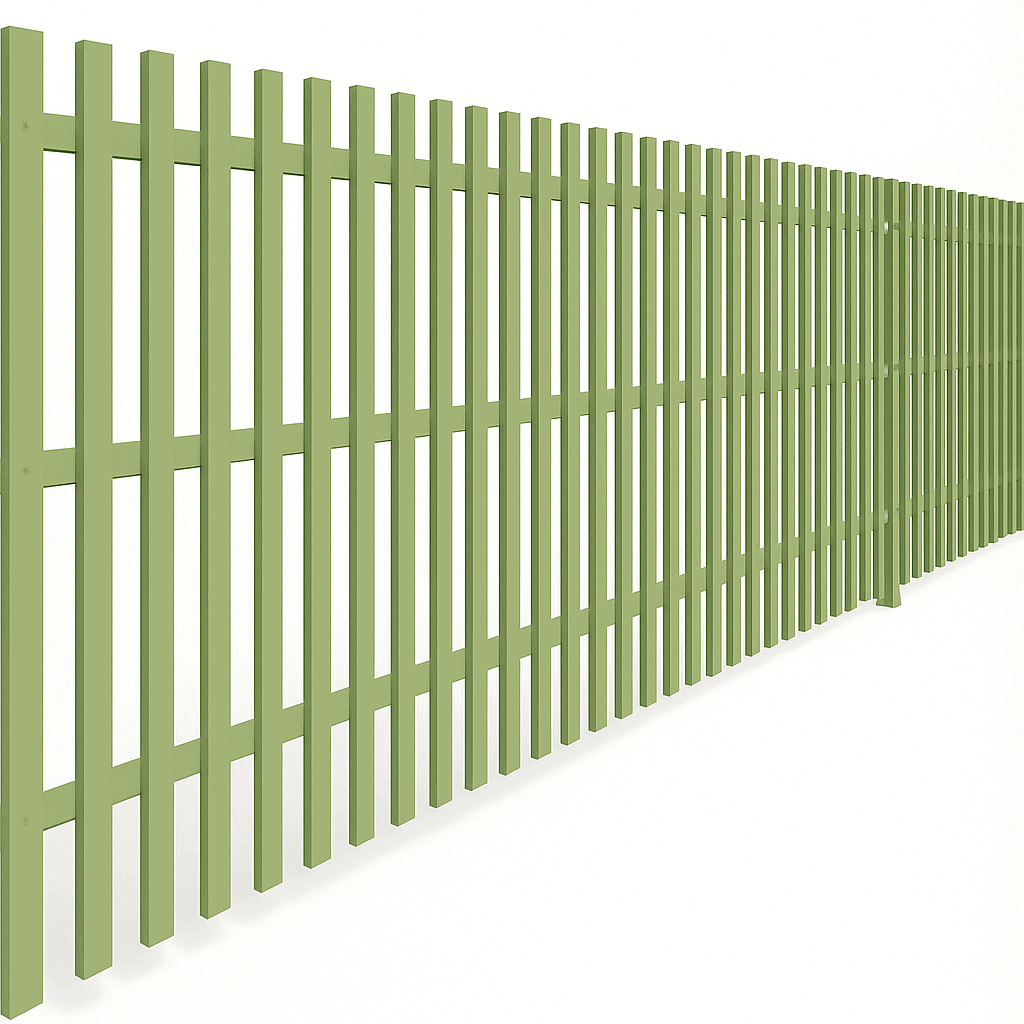 Забор из П-образного евроштакетника